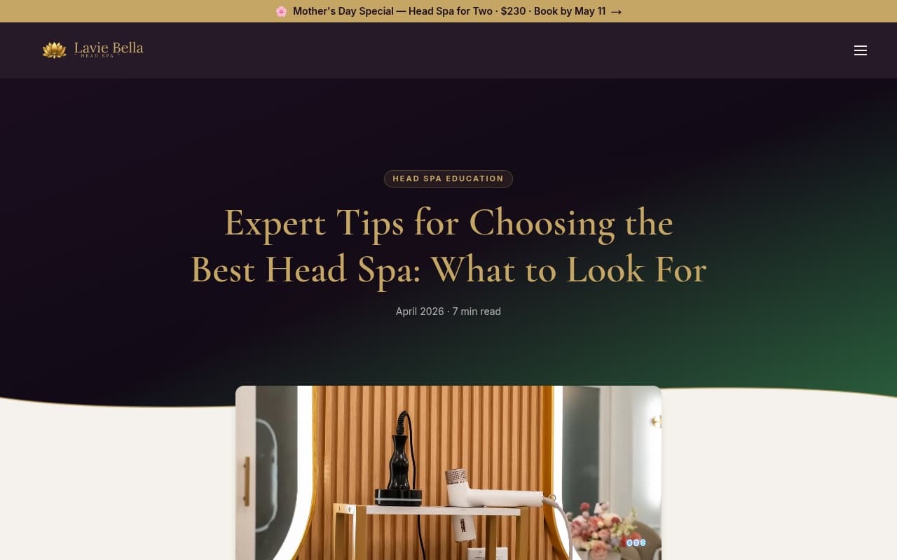 Expert Tips for Choosing the Best Head Spa blog post